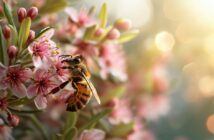 Eine Honigbiene an einer Manuka-Blüte. (Foto: AdobeStock_702831869 vxnaghiyev)